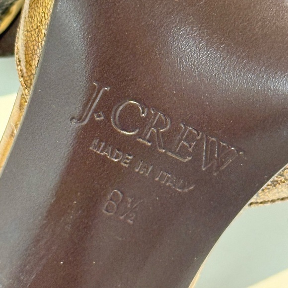 J. Crew BRONZE HEELS Size 8.5 Women's - Picture 7 of 8